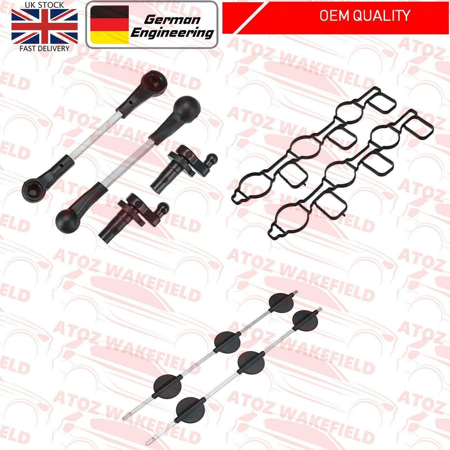 FOR AUDI VW SKODA 2.7 3.0 TDI INTAKE INLET MANIFOLD SWIRL FLAPS REPAIR KIT SET