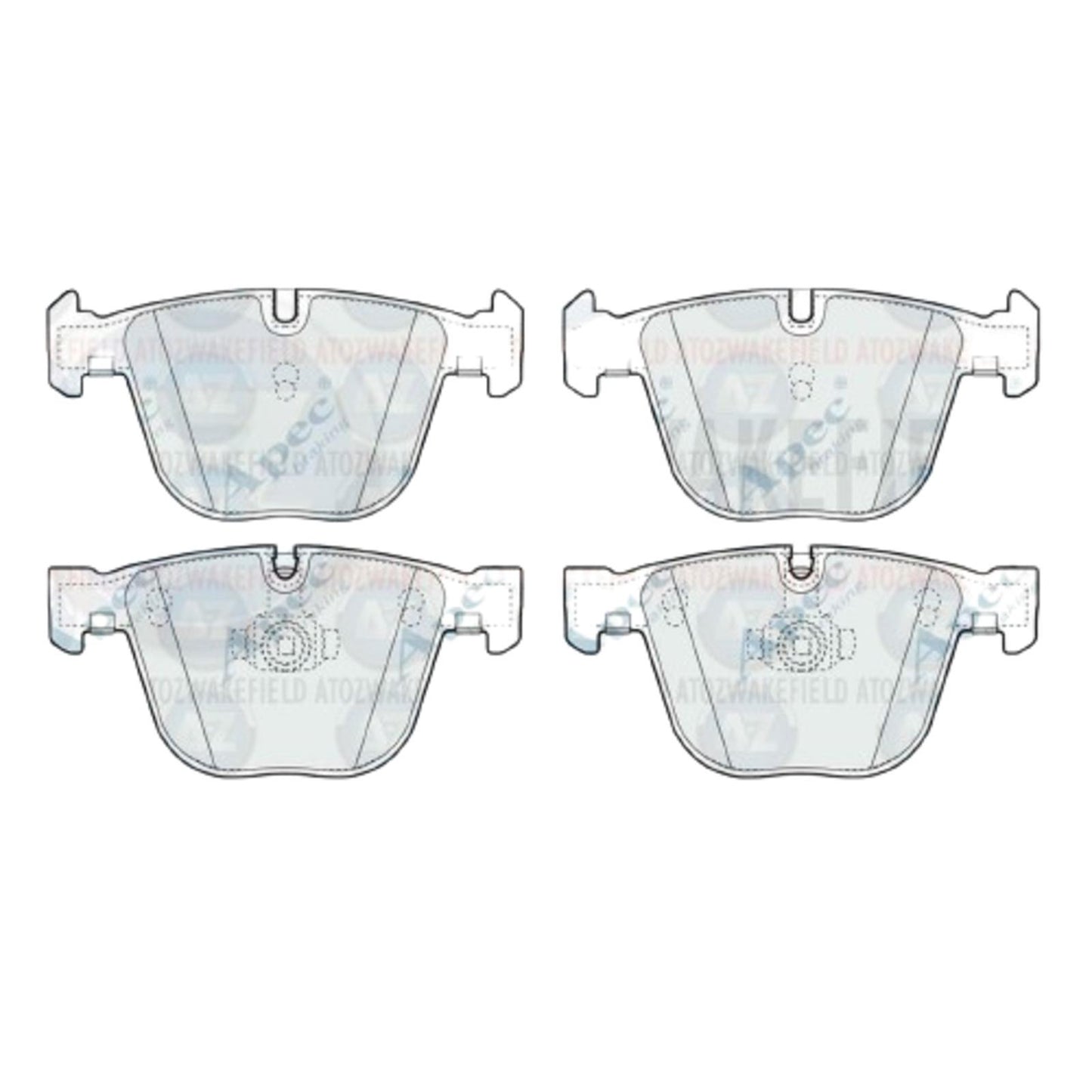 FOR BENTLEY ARNAGE AZURE ROLLS ROYCE PHANTOM REAR OE QUALITY APEC BRAKE PADS x4