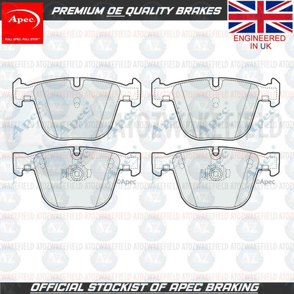 FOR BENTLEY ARNAGE AZURE ROLLS ROYCE PHANTOM REAR OE QUALITY APEC BRAKE PADS x4