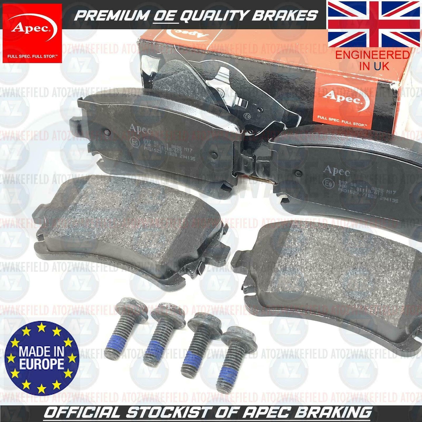 FOR BENTLEY CONTINENTAL FLYING SPUR GT 6.0 APEC REAR BRAKE PADS LUCAS BRAKING