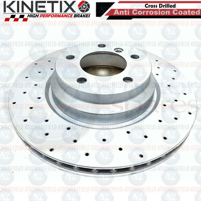 FOR BMW 1 SERIES 123d M SPORT FRONT DRILLED BRAKE DISCS BREMBO PADS WIRE 330mm