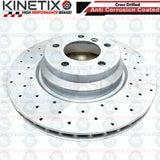 FOR BMW 3 SERIES 325i M SPORT FRONT DRILLED BRAKE DISCS BREMBO PADS WIRE 330mm