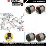 FOR BMW 1 3 SERIES REAR LOWER AXLE HUB BUSHING BUSHES RUBBER MOUNTINGS NEW X4