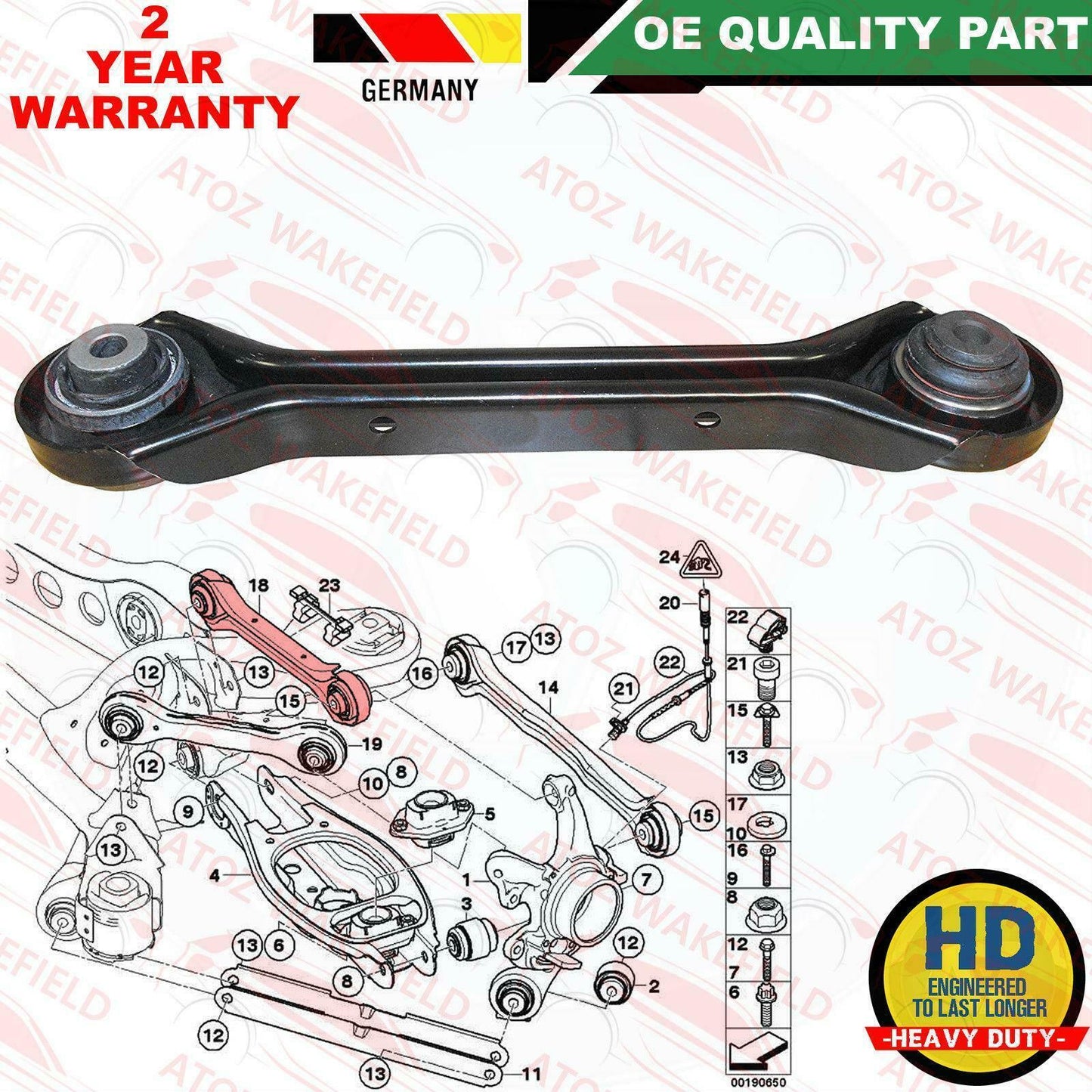 FOR 116D 116I 118D 118I 120D 120I 123D 123I REAR UPPER SUSPENSION WISHBONE ARM