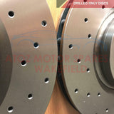 FOR BMW 114i M SPORT F20 F21 FRONT REAR CROSS DRILLED BRAKE DISCS MINTEX PADS