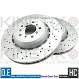 FOR BMW M3 E93 FRONT LEFT RIGHT DRILLED BRAKE DISCS BREMBO PADS SENSORS 360mm