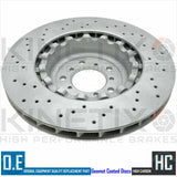 FOR BMW M3 E93 FRONT LEFT RIGHT DRILLED BRAKE DISCS TEXTAR PADS & SENSORS 360mm