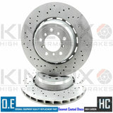 FOR BMW M3 E93 FRONT LEFT RIGHT DRILLED BRAKE DISCS TEXTAR PADS & SENSORS 360mm