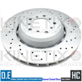 FOR BMW M3 E92 FRONT LEFT RIGHT DRILLED BRAKE DISCS SET 34112283801/34112283802
