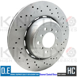 FOR BMW M3 E92 FRONT LEFT RIGHT DRILLED BRAKE DISCS SET 34112283801/34112283802