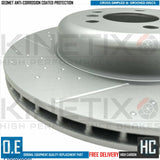 FOR BMW 435i REAR DIMPLED GROOVED PERFORMANCE BRAKE DISCS MINTEX PADS 345mm