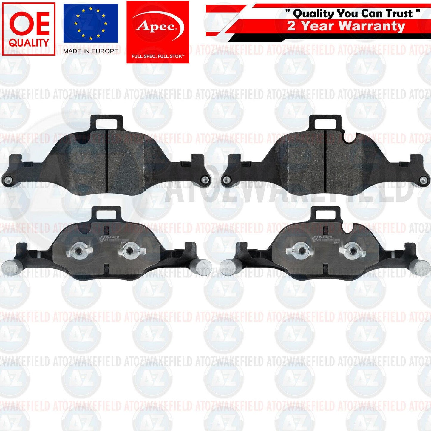 FOR BMW 3 5 6 7 SERIES X3 X4 FRONT PREMIUM OEM QUALITY APEC BRAKE PADS SET