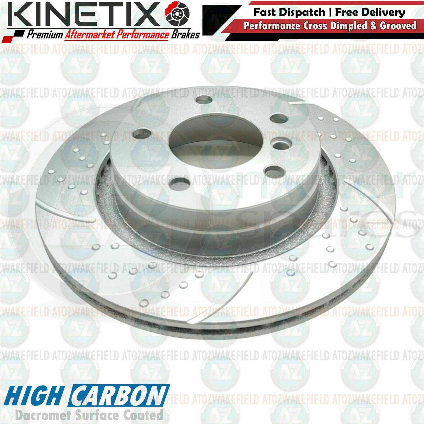 FOR BMW 3 SERIES 320i E46 REAR DIMPLED GROOVED PERFORMANCE BRAKE DISCS 294mm