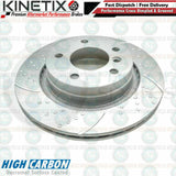 FOR BMW 3 SERIES 325Ci E46 REAR DIMPLED GROOVED PERFORMANCE BRAKE DISCS 294mm