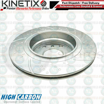 FOR BMW 3 SERIES 320i E46 REAR DIMPLED GROOVED PERFORMANCE BRAKE DISCS 294mm