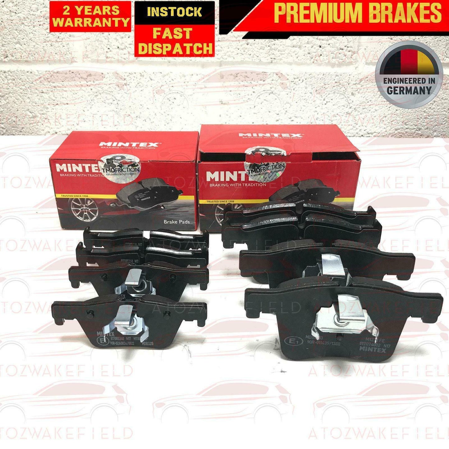 FOR BMW 1 2 3 4 SERIES M SPORT FRONT REAR PREMIUM MINTEX BRAKE PADS FR RR