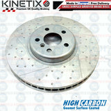 FOR BMW 530i G30 G31 M SPORT DIMPLED GROOVED FRONT BRAKE DISCS PAIR 348mm