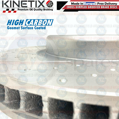FOR BMW 540d G30 G31 M SPORT DIMPLED GROOVED FRONT BRAKE DISCS PAIR 348mm