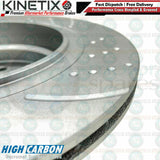 FOR BMW 3 SERIES 320Ci E46 REAR DIMPLED GROOVED BRAKE DISCS BREMBO PADS 294mm