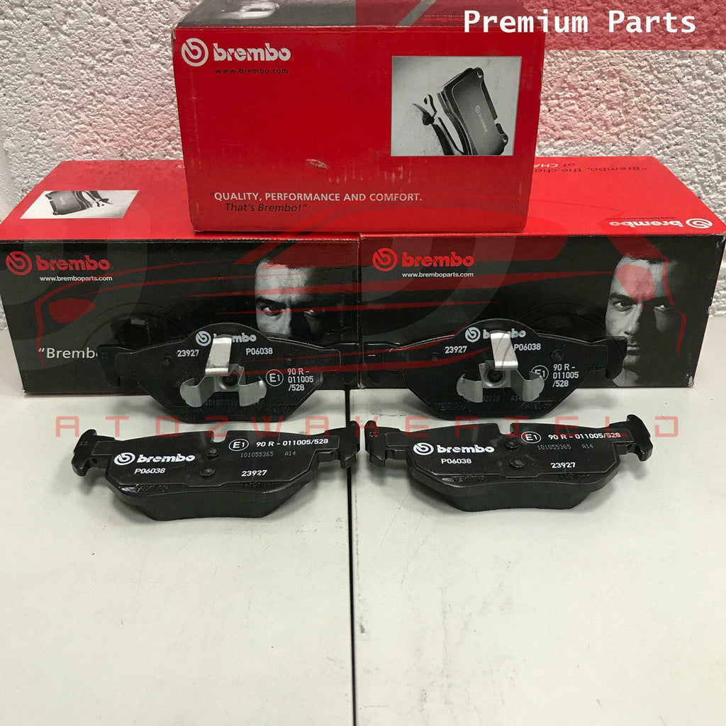 REAR GENUINE BREMBO BRAKE PADS SET P06038 WEAR WIRE INDICATOR