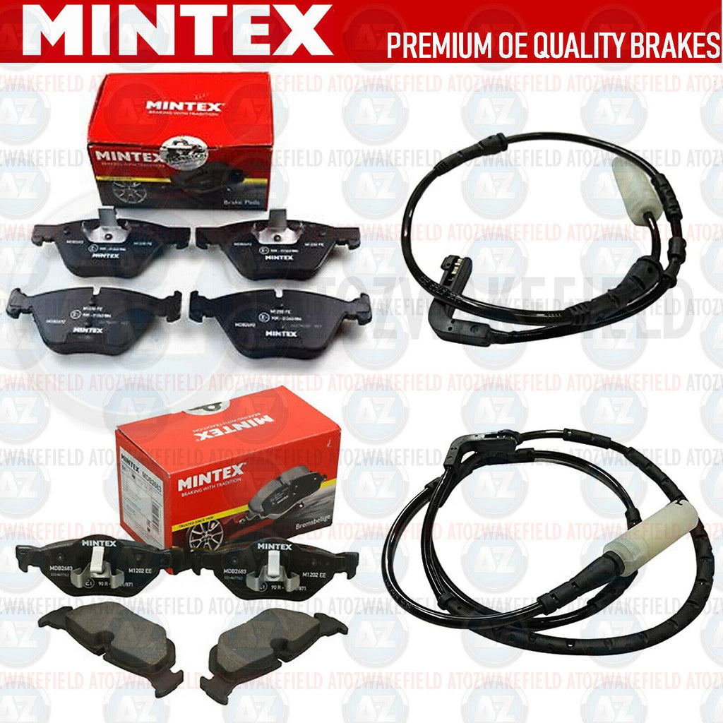 FOR BMW 3 SERIES E90 E91 E93 FRONT REAR MINTEX BRAKE PADS + WEAR WIRE SENSORS