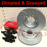 FOR BMW Z4 E85 2003-2009 FRONT DIMPLED GROOVED BRAKE DISCS MINTEX PADS 300mm