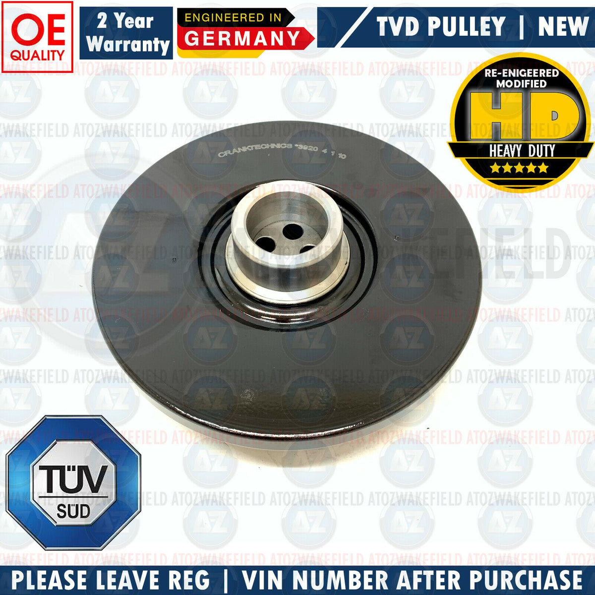 FIT BMW 330d 330xd E90 E91 E92 E93 TORSION VIBRATION DAMPER CRANKSHAFT PULLEY