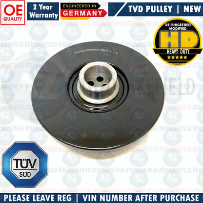 FIT BMW 330d 330xd E90 E91 E92 E93 TORSION VIBRATION DAMPER CRANKSHAFT PULLEY