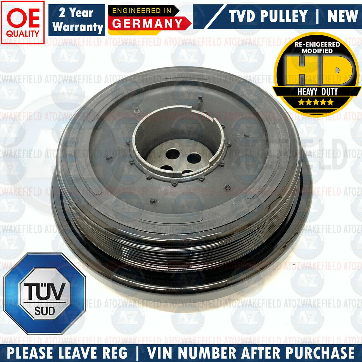 FIT BMW 330d 330xd E90 E91 E92 E93 TORSION VIBRATION DAMPER CRANKSHAFT PULLEY