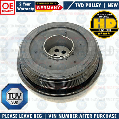 FIT BMW 330d 330xd E90 E91 E92 E93 TORSION VIBRATION DAMPER CRANKSHAFT PULLEY