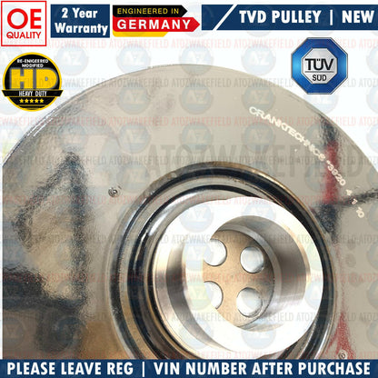 FIT BMW 330d 330xd E90 E91 E92 E93 TORSION VIBRATION DAMPER CRANKSHAFT PULLEY
