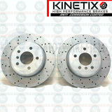 FITS BMW 430d M SPORT CROSS DRILLED HIGH CARBON FRONT BRAKE DISCS PAIR 370mm