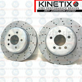 FITS BMW 330i F30 F31 F34 M SPORT FRONT CROSS DRILLED BRAKE DISCS PAIR 370mm