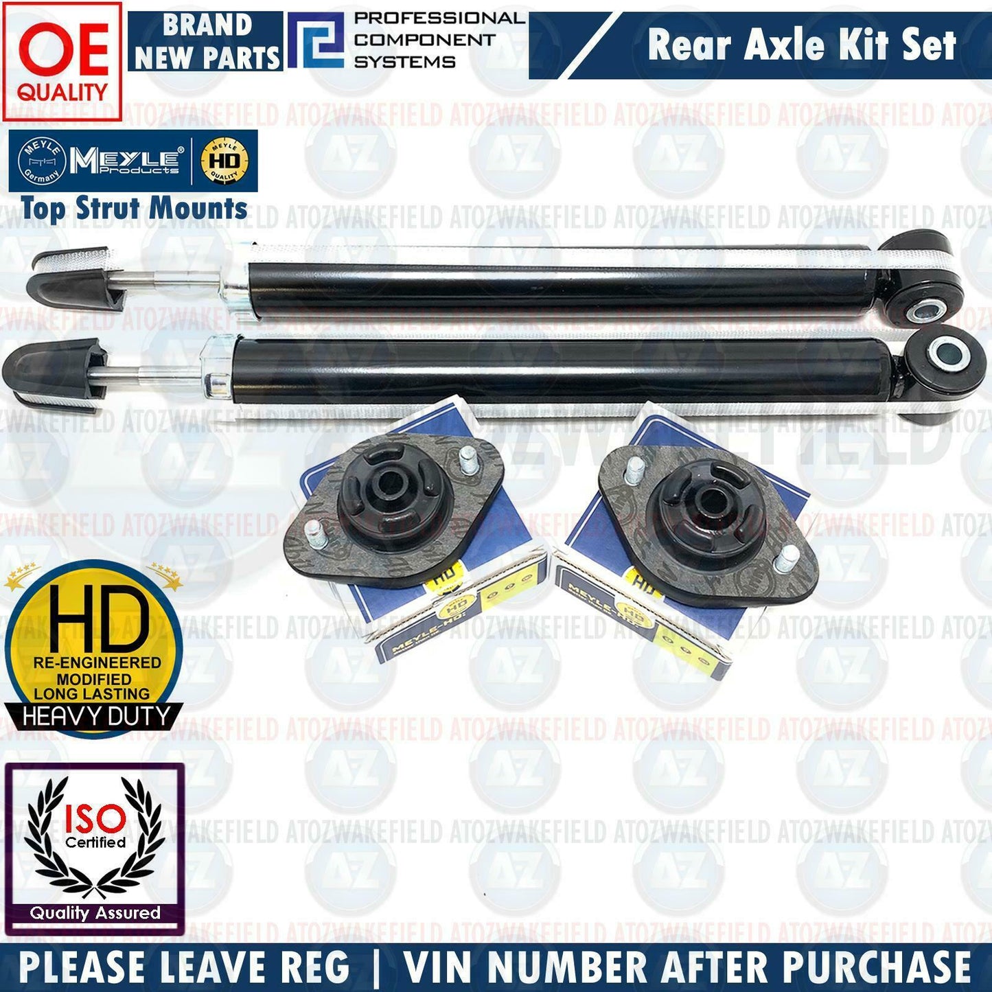 FOR BMW 330d E46 REAR SHOCKER SHOCK ABSORBERS TOP STRUT MOUNTS DUST COVERS KIT