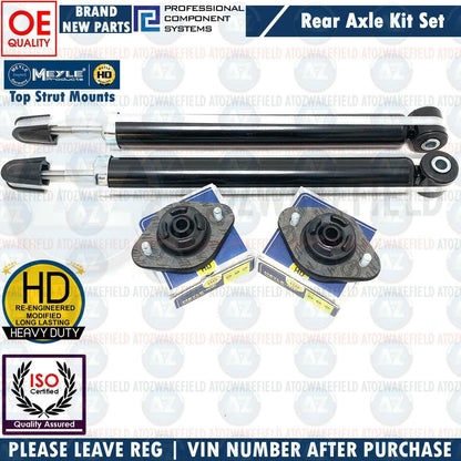 FOR BMW 330d E46 REAR SHOCKER SHOCK ABSORBERS TOP STRUT MOUNTS DUST COVERS KIT