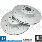 FOR BMW 435i F32 M SPORT REAR DRILLED BRAKE DISCS BREMBO PADS WEAR SENSOR 345mm