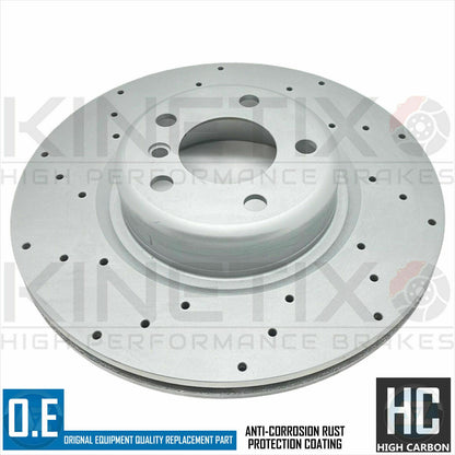 FOR BMW 330i F30 M SPORT REAR DRILLED BRAKE DISCS BREMBO PADS WEAR SENSOR 345mm