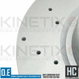 FOR BMW 435i F32 M SPORT REAR DRILLED BRAKE DISCS BREMBO PADS WEAR SENSOR 345mm