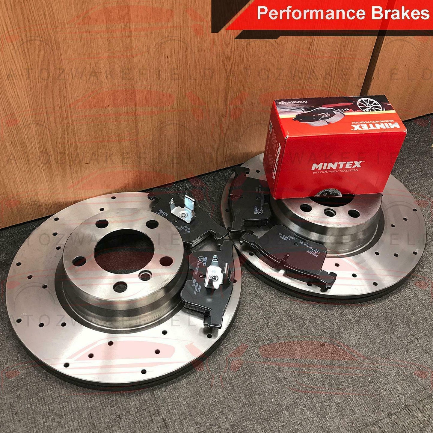 FIT BMW 330i 330d 430i 430d DRILLED FRONT BRAKE DISCS MINTEX PADS & SENSOR 330mm