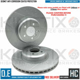 FOR BMW 3 4 SERIES M SPORT M PERFORMANCE FRONT DIMPLED GROOVED BRAKE DISCS 370mm