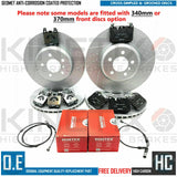 FOR BMW 330i DIMPLED GROOVE FRONT REAR BRAKE DISCS MINTEX PADS WIRES 370mm 345mm