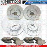 FOR BMW 318d GT F34 FRONT REAR DRILLED BRAKE DISCS PADS WEAR WIRES 312mm 300mm
