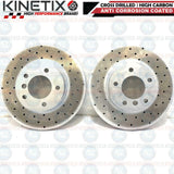 FOR BMW 325d GT F34 FRONT REAR DRILLED BRAKE DISCS PADS WEAR WIRES 312mm 300mm