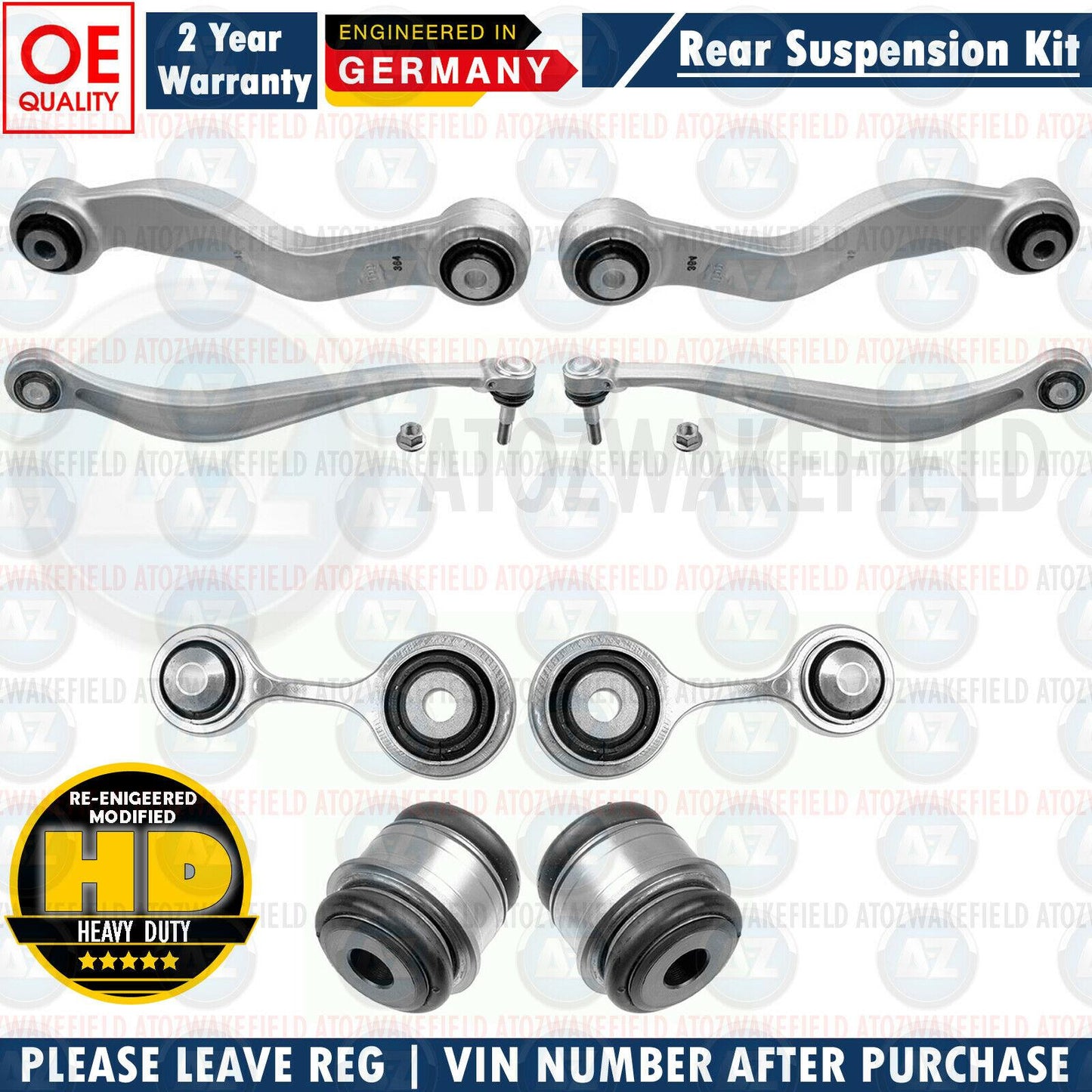 FOR BMW 5 6 7 SERIES REAR UPPER LOWER SUSPENSION WISHBONE CONTROL ARMS LINK BUSH