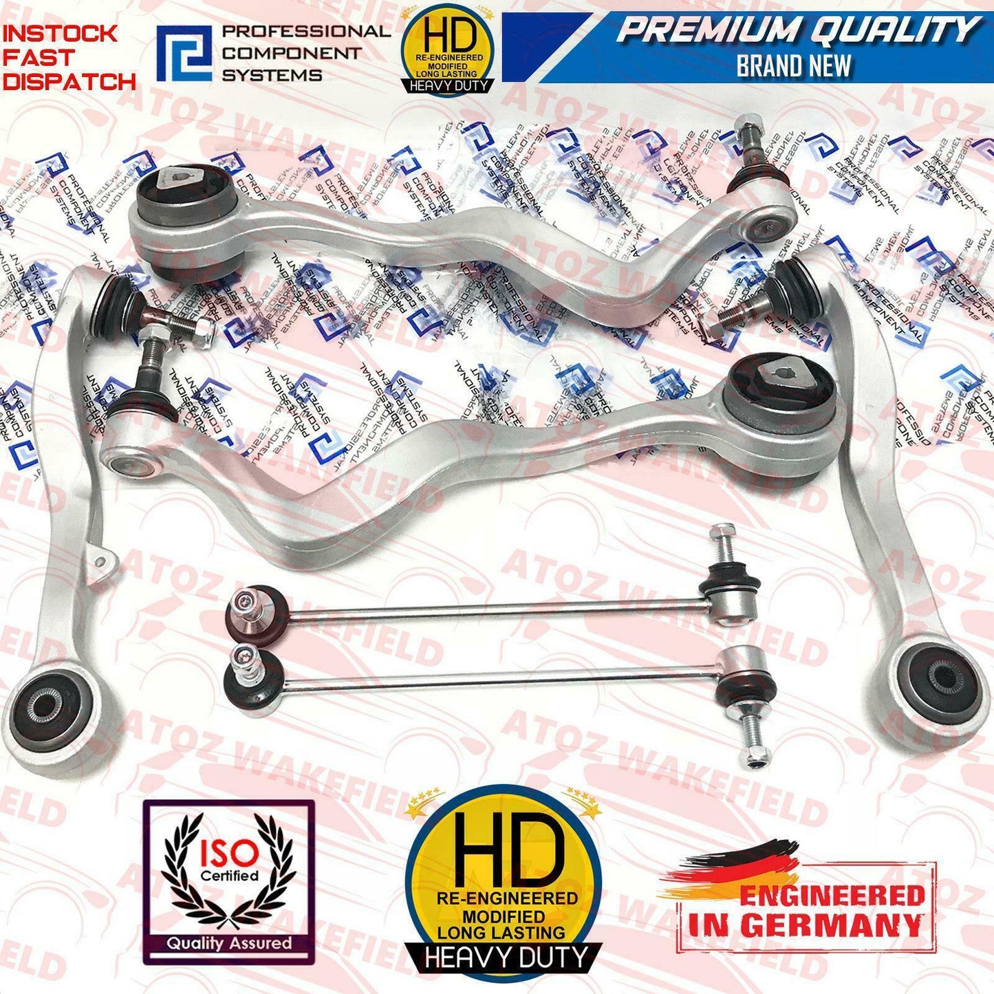 FOR BMW 5 E60 E61 FRONT REAR SUSPENSION WISHBONES TRACK CONTROL ARMS LINKS KIT