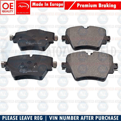 FOR BMW 5 SERIES 518d 520i 520d FRONT PREMIUM APEC BRAKE PADS WIRE SENSOR *330m*