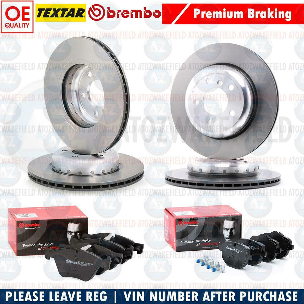 FOR BMW 5 SERIES 525d F10 F11 FRONT REAR TEXTAR BRAKE DISCS BREMBO PADS 330mm