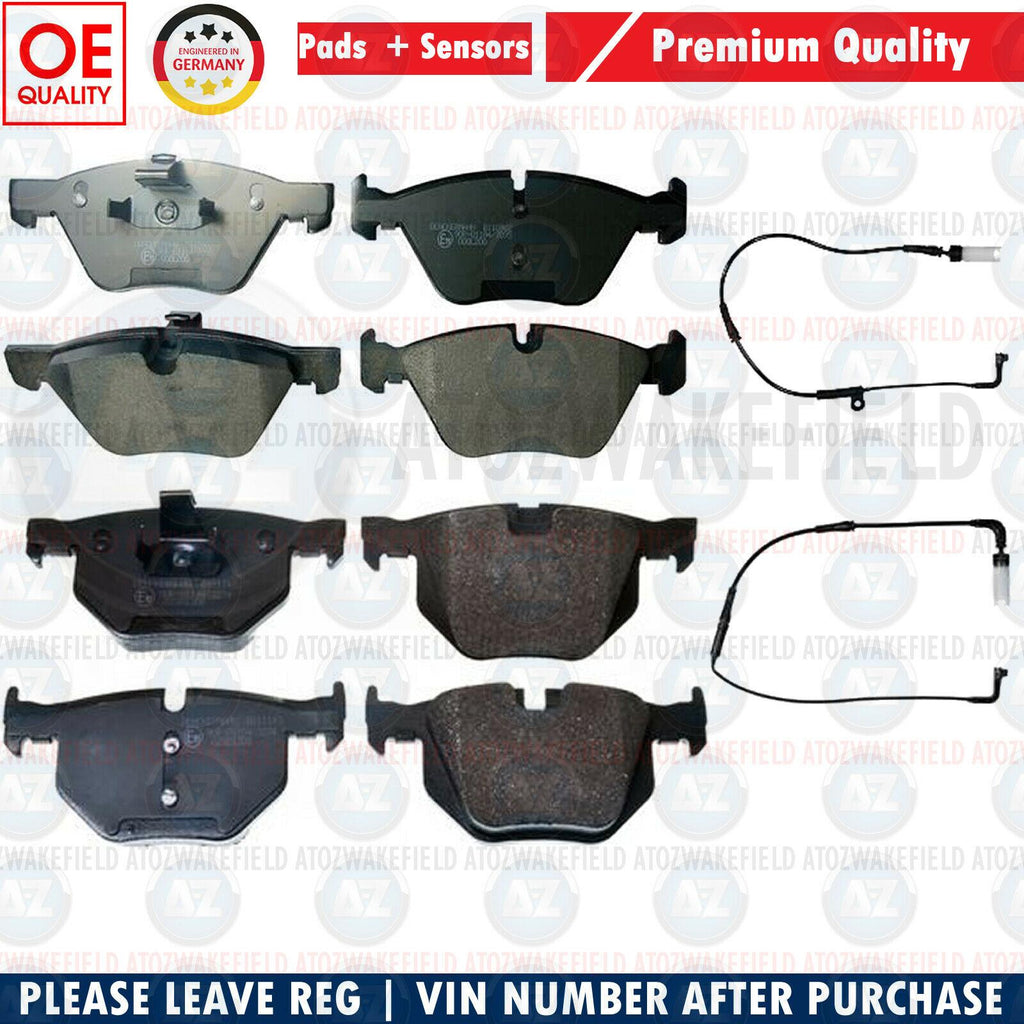 FOR BMW 5 SERIES 520d 525d 530d E60 E61 FRONT REAR BRAKE PADS WEAR WIRE SENSORS