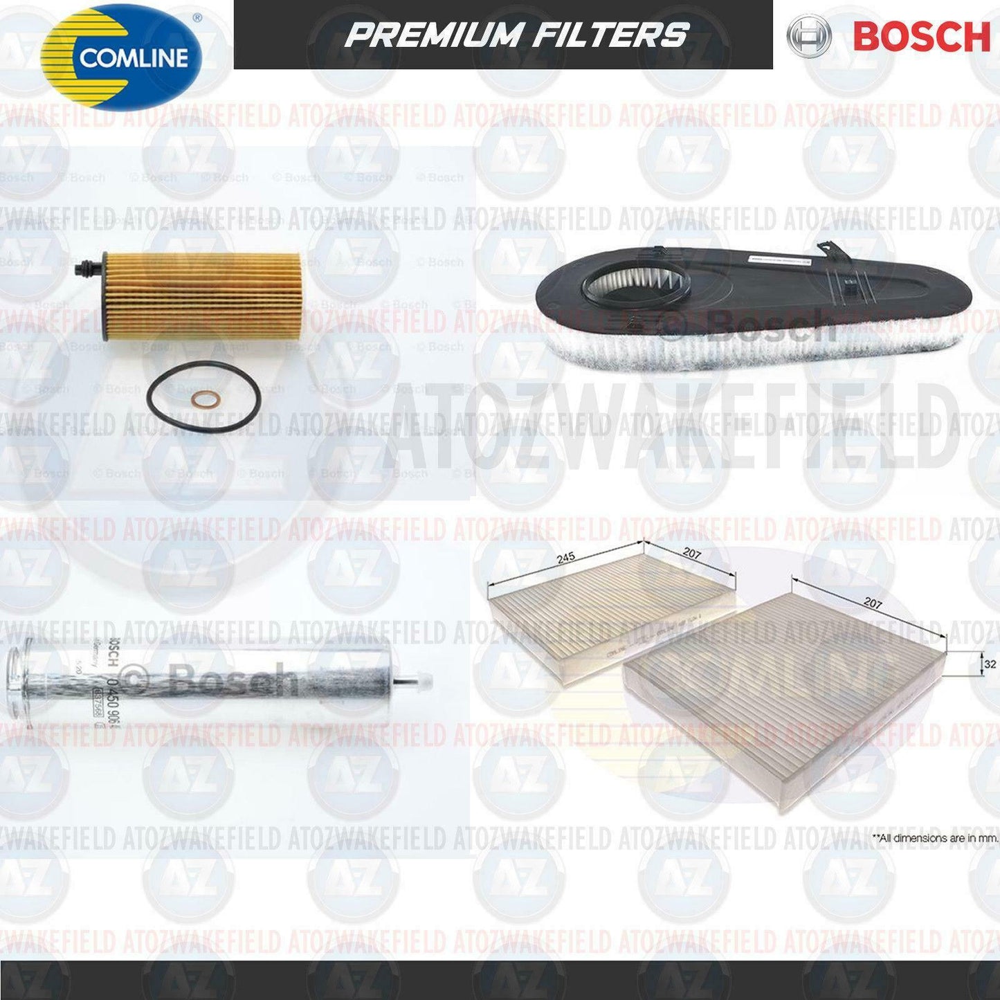 FOR BMW 5 SERIES 520d F07 F10 F11 SERVICE KIT OIL AIR DIESEL FUEL POLLEN FILTERS