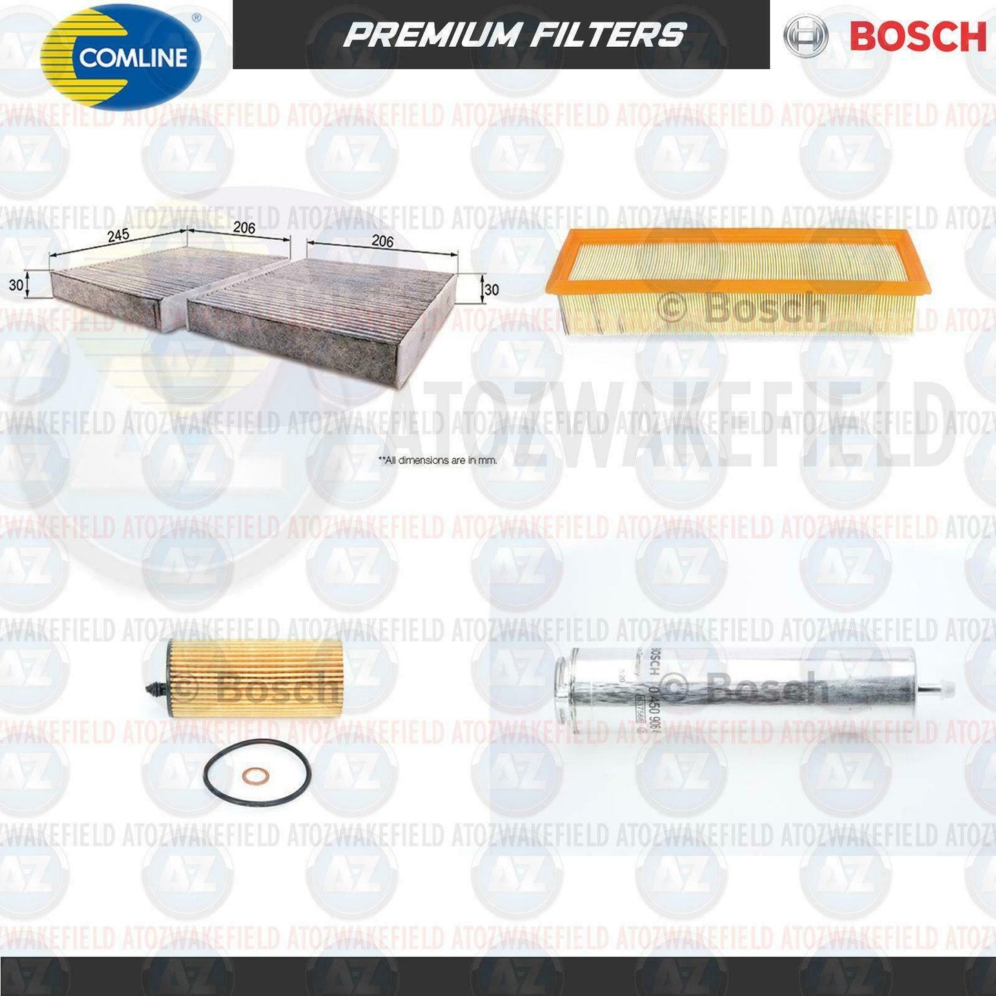 FOR BMW 5 SERIES 520d F10 F11 SERVICE KIT OIL AIR DIESEL FUEL POLLEN FILTERS